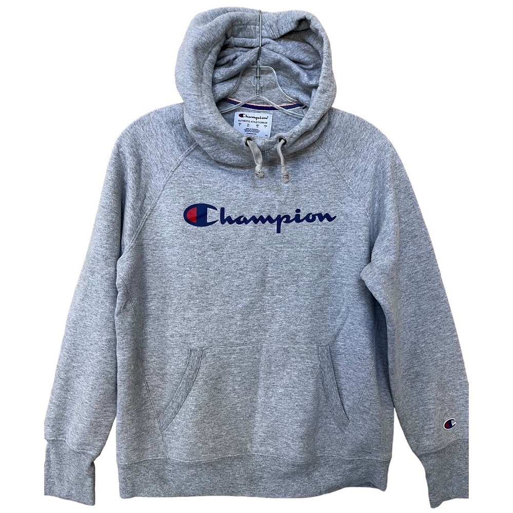 Champion Hoodie Sweatshirt Youth Small Gray Athletic Pullover Gym Workout